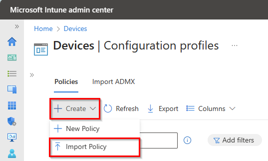 Intune Configuration Profiles for AVD Optimization